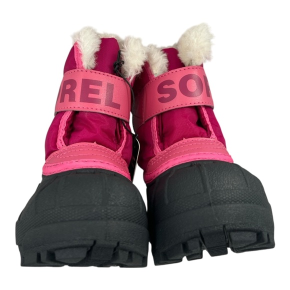 Sorel Girls Toddler Pink and Black Cold Weather Boots Size 4 Toddler Waterproof - Picture 6 of 6